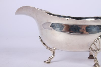 Lot 49 - A Victorian silver helmet shaped sauce boat,...