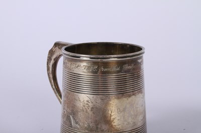 Lot 42 - A George V silver christening tankard, Chester...