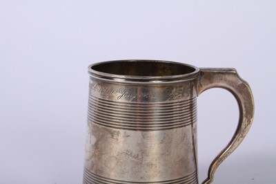 Lot 42 - A George V silver christening tankard, Chester...