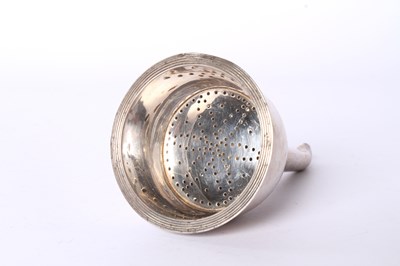 Lot 47 - A George III silver wine funnel, London 1802,...