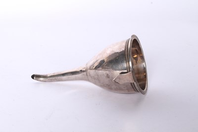 Lot 47 - A George III silver wine funnel, London 1802,...