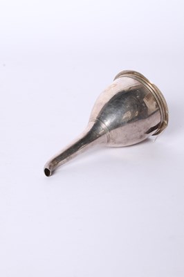 Lot 47 - A George III silver wine funnel, London 1802,...