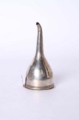 Lot 47 - A George III silver wine funnel, London 1802,...