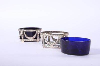 Lot 31 - A set of four George IV silver salts, each...