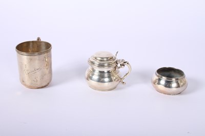 Lot 35 - A collection of silver items comprising an...