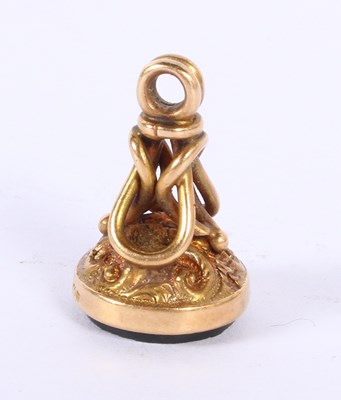 Lot 1 - A 15 carat gold bloodstone seal, vacant seal,...