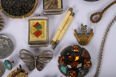 Lot 41 - A collection of silver and white metal...