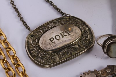 Lot 41 - A collection of silver and white metal...