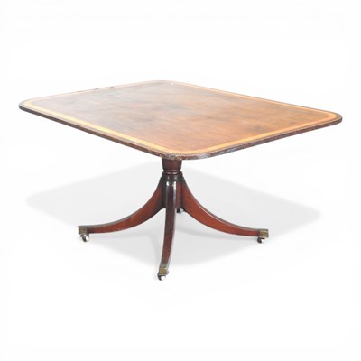 Lot 727 - A 19th century mahogany and satinwood banded...