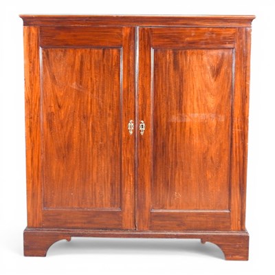 Lot 702 - A 19th century mahogany cabinet, on bracket feet