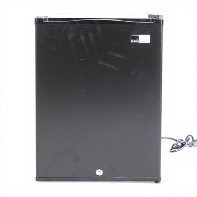 Lot 668 - A black Barcool mini fridge