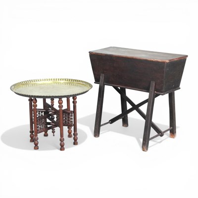 Lot 746 - A 19th century dough bin, 91cm wide, together...