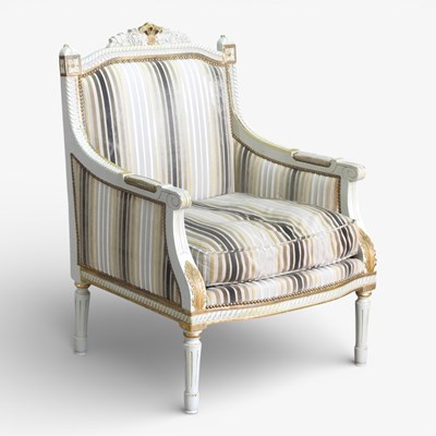 Lot 107 - A modern French style cream painted and...