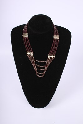 Lot 43 - Two necklaces comprising a Tibetan silver...
