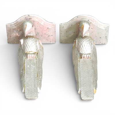 Lot 706 - A pair of silver painted wall sconces, each in...