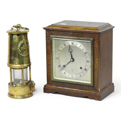 Lot 498 - A brass miner's lamp, together with a mid 20th...