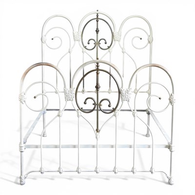 Lot 507 - An early 20th century white painted brass and...