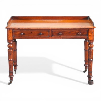 Lot 598 - A 19th century mahogany side table, containing...