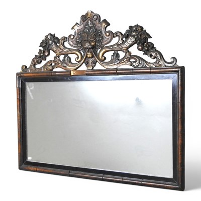 Lot 454 - A large early 20th century over mantel mirror,...