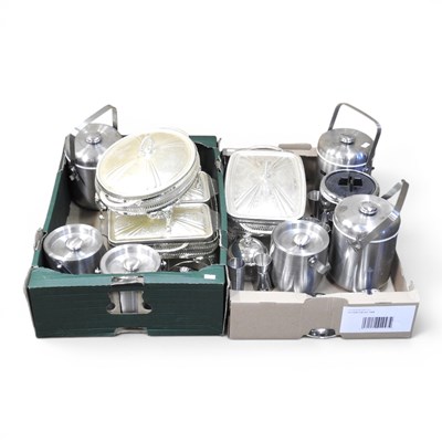 Lot 667 - A collection of metal tureens, entree dishes...