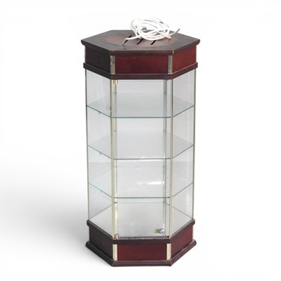 Lot 566 - A hexagonal display cabinet