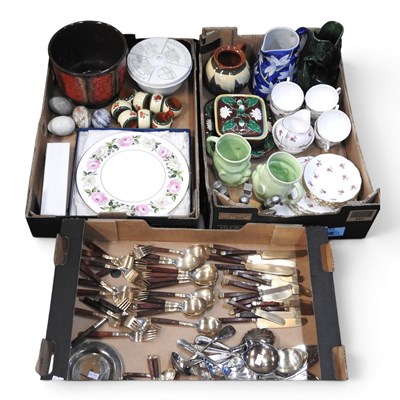 Lot 778 - A collection of decorative china and cutlery,...