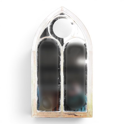 Lot 707 - A garden mirror, of pointed arch shape, with...