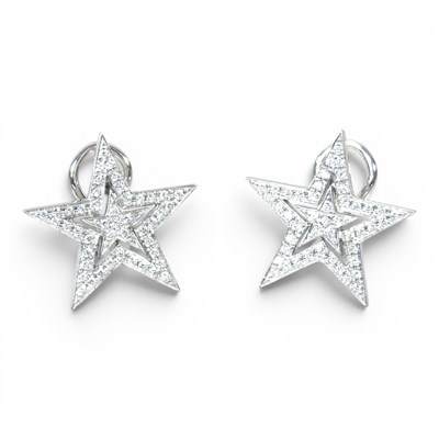 Lot 26 - A pair of Theo Fennell 18 carat white gold and...