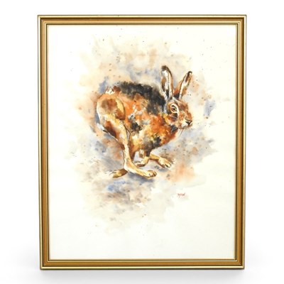 Lot 574 - John Ryan, 20th century, a hare, signed...