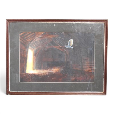 Lot 611 - English school, 20th century, a barn owl in...