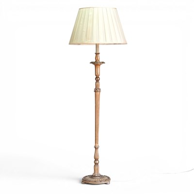 Lot 641 - A mid 20th century painted wooden standard...