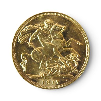 Lot 74 - A George V sovereign, dated 1917