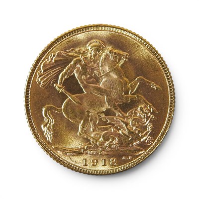 Lot 64 - A George V sovereign, dated 1918