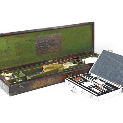 Lot 134 - A 19th century mahogany and brass bound gun...