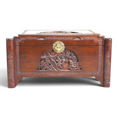 Lot 729 - A mid 20th century Chinese carved camphorwood...