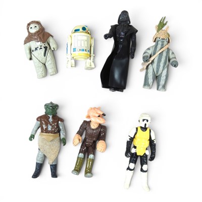 Lot 196 - A collection of Star Wars action figures,...