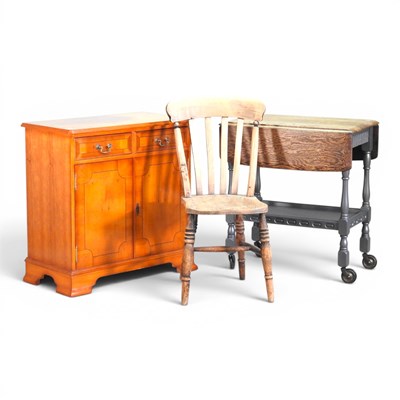 Lot 708 - A reproduction yew wood cabinet, 75cm wide,...