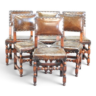 Lot 586 - A set of six mid 20th century leather...