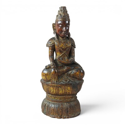 Lot 328 - A South East Asian carved wooden sculpture of...