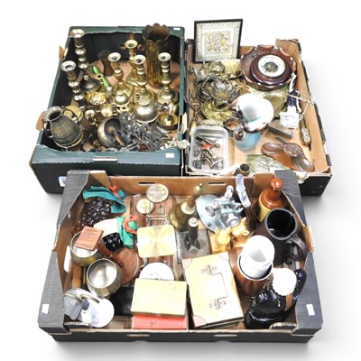 Lot 762 - A large collection of metalwares, to include...