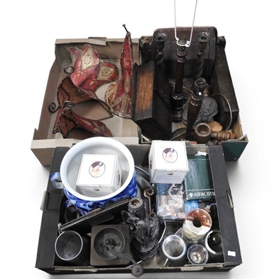 Lot 770 - Three boxes of items to include Moroccan...