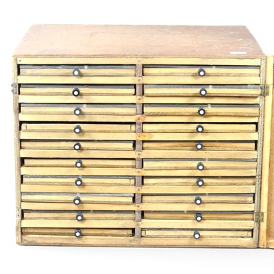 Lot 229 - A collector's chest, containing coins