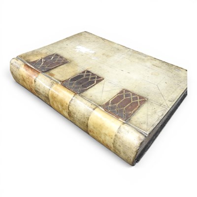 Lot 273 - A large Victorian scrap album, 48cm high,...