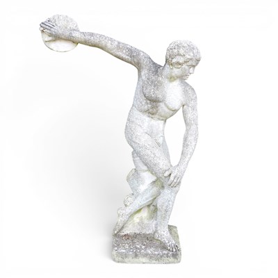 Lot 204 - After Myron, 20th century, a large cast stone...