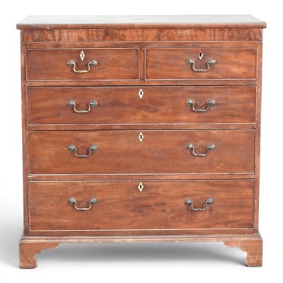 Lot 558 - A George III mahogany chest of drawers, on...