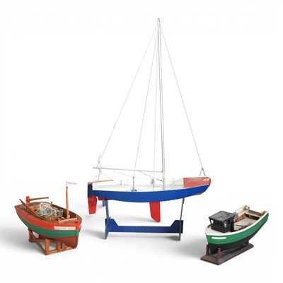 Lot 291 - A scratch built wooden model of a fishing...