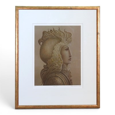 Lot 180 - George Underwood, b1947, Pale Lady, 62 x 50cm,...