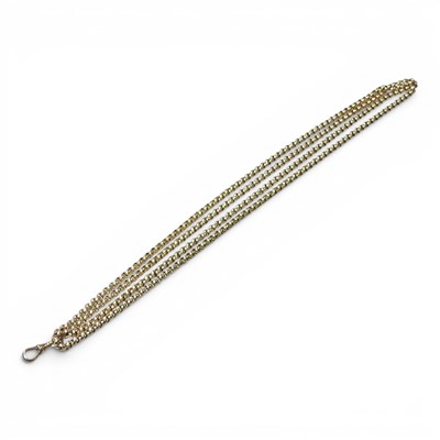Lot 72 - An antique 9 carat oval link gold longuard...