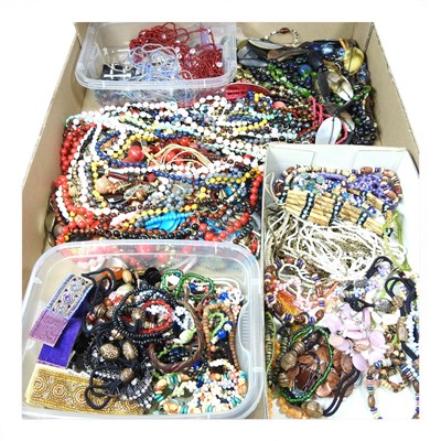 Lot 413 - A collection of costume jewellery, to include...