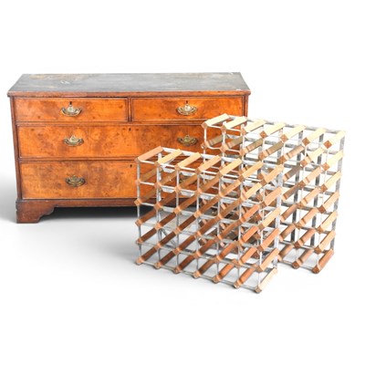 Lot 758 - A 19th century mahogany chest, 124cm wide,...